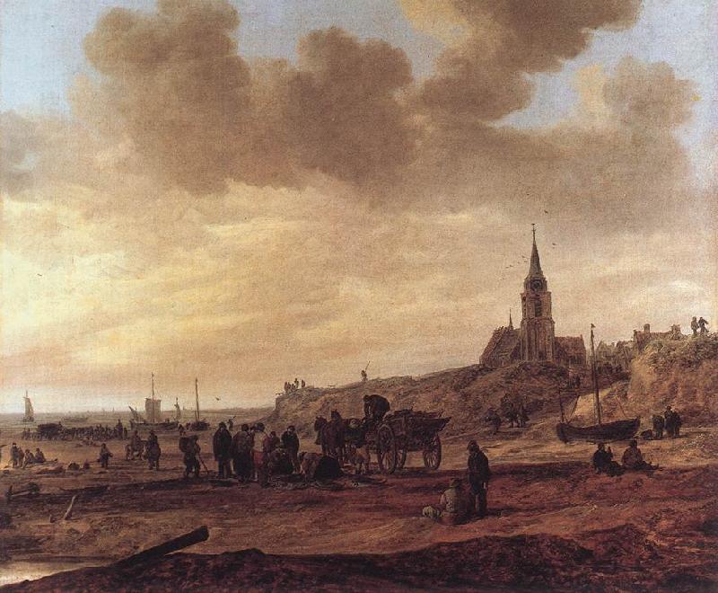 GOYEN, Jan van Beach at Scheveningen df oil painting picture